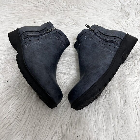Jsport by Jambu 8 Jenna Weather Ready Blue Ankle BOOTS  Double Zip Memory Foam - Picture 7 of 10